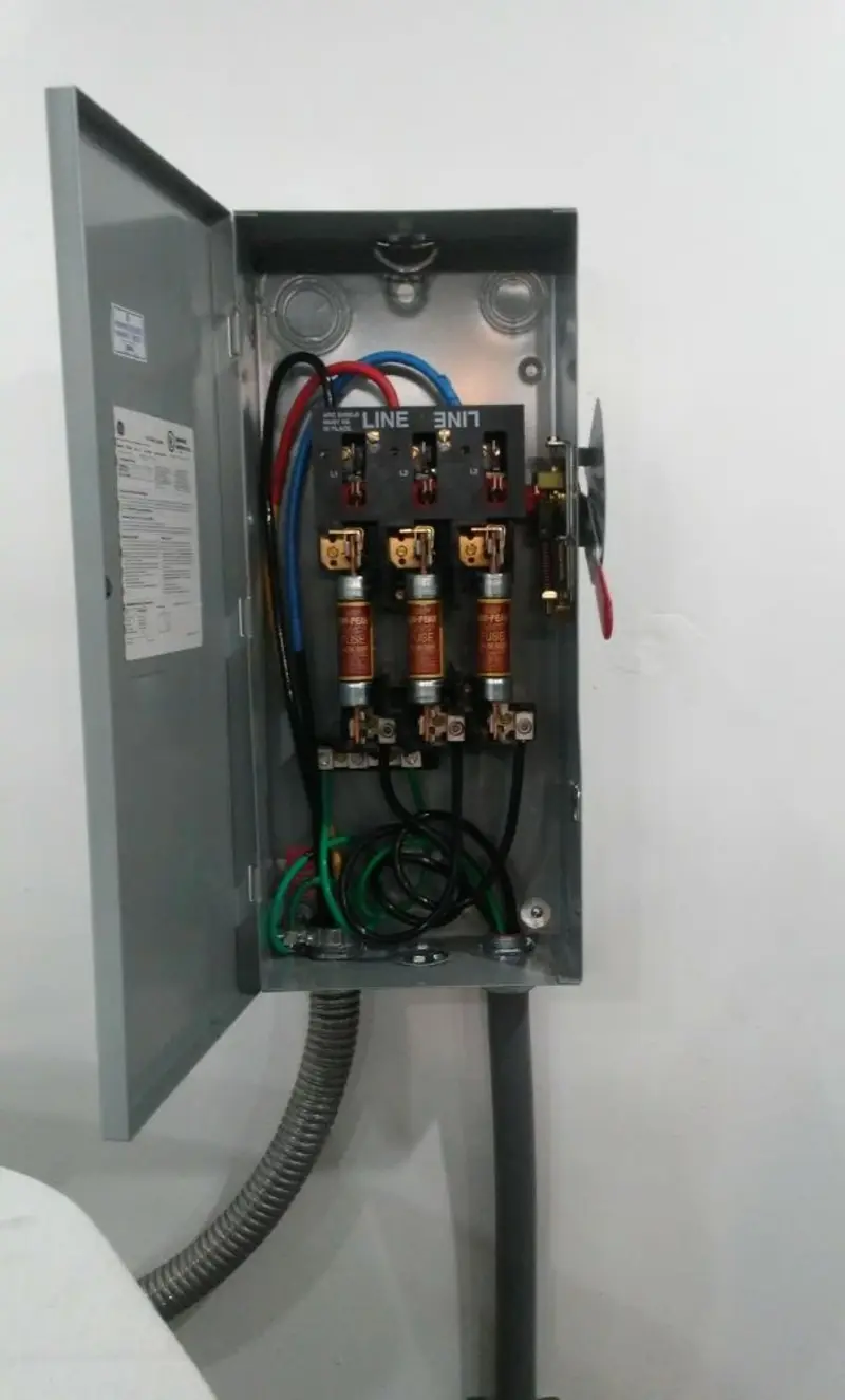 Three-phase disconnect switch installed for Electrical Wiring & Rewiring in Chain Lake